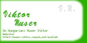 viktor muser business card